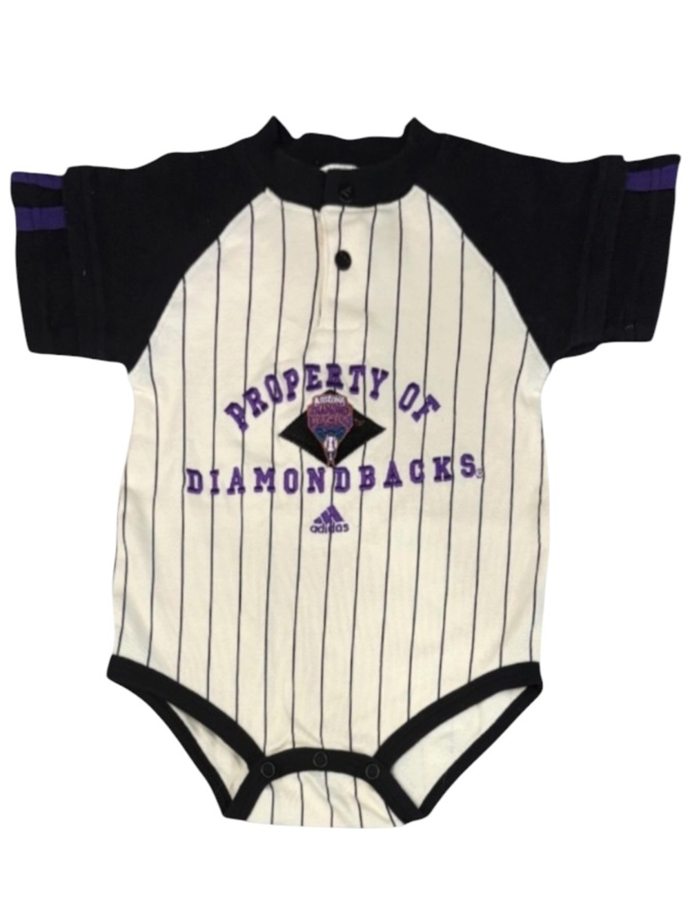 VTG Adidas Arizona Diamondbacks Pinstripe Onesie